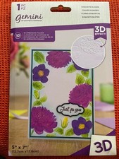 Crafter  s Companion Gemini Exquisite Blooms 3D Embossing Folder 5  x7  