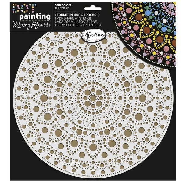 Schablone Mandala 30Cm Mit Halterung FüR Dot Painting Malerei Auf Stein Holz-image
