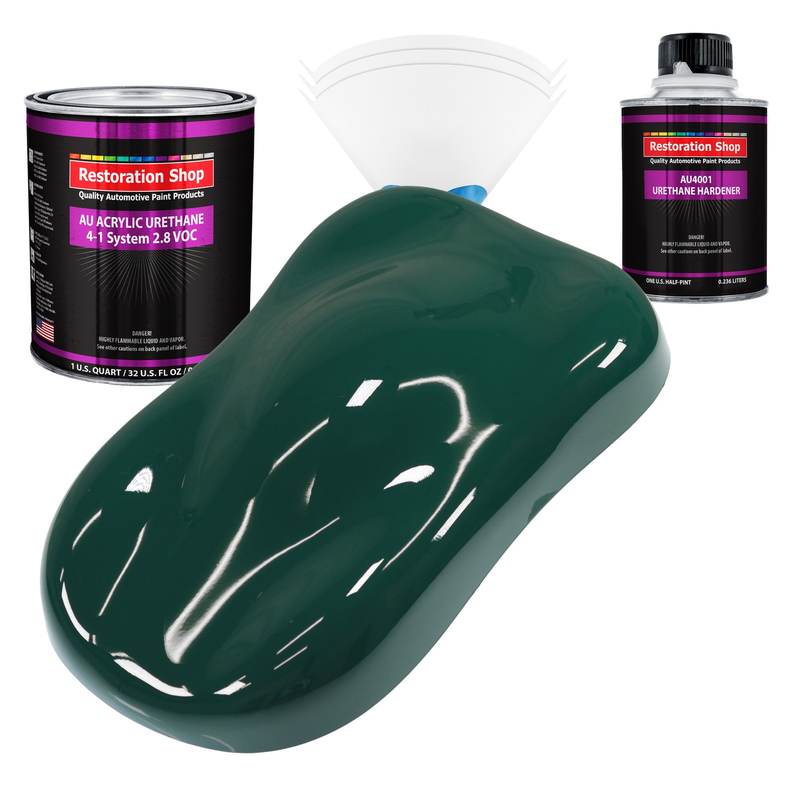 Restoration Shop Woodland Green Acrylic Urethane Auto Paint Quart Kit  