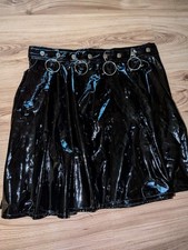 PVC Black Chain Skirt Emo Goth Punk
