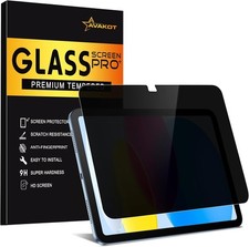 1 Pack Privacy Screen Protector for iPad 11th A16, Anti-Spy Tempered Glass Film