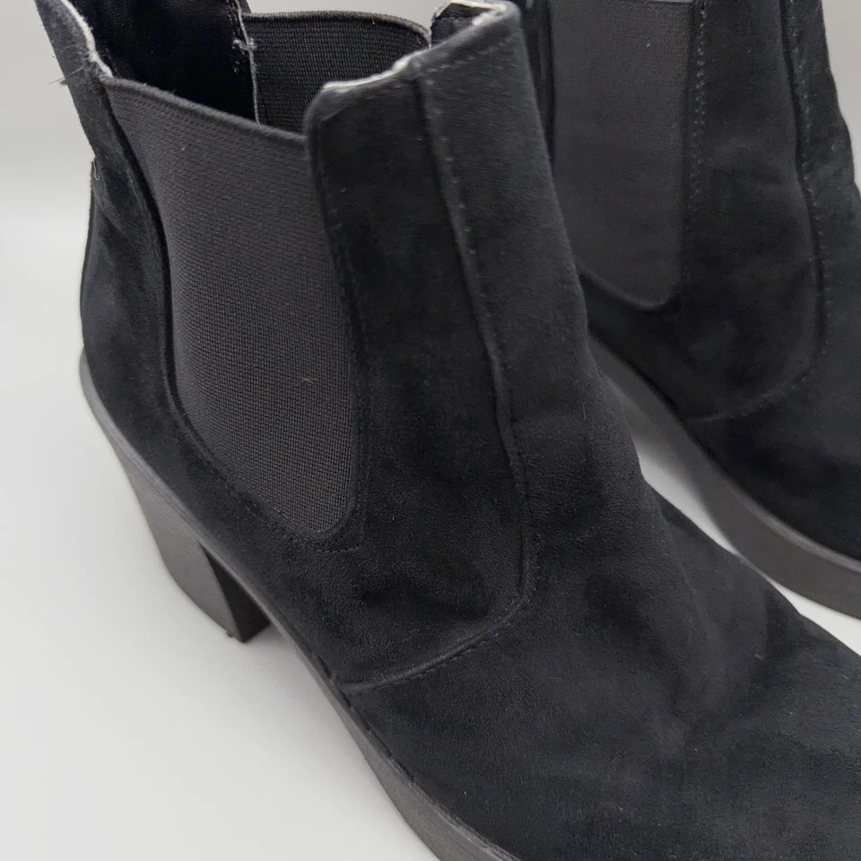 Женские сапоги Topshop размер 8 черные замшевые челси на блочном каблуке на платформе - Изображение 2 из 4
