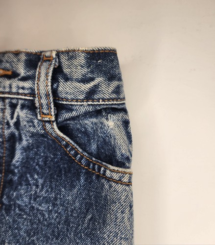 Vintage Jordache Frills Acid Wash Denim Skirt Girls Size 4 - Picture 7 of 12