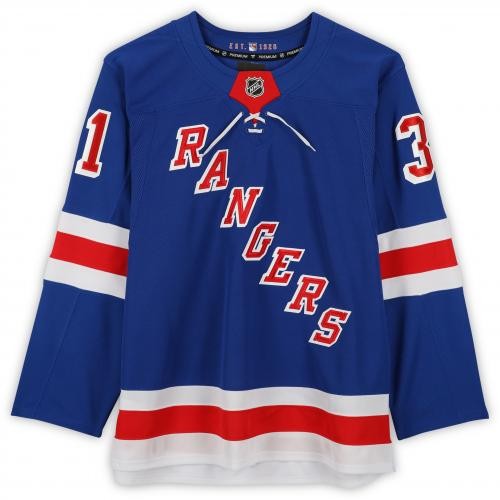 Igor Shesterkin New York Rangers handsigniertes Blue Fanatics Premium Trikot - Bild 3 von 5