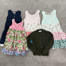 Lot of 5 Sweet Honey 4 Dresses  1 sweater floral spring twirl soft Size 12 Yrs