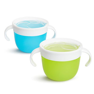 Munchkin 2 Piece Snack Catcher, Blue/Green