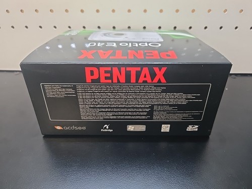 Pentax Optio E40 8.1MP Digital Camera Silver Brand New Open Box - Picture 2 of 6