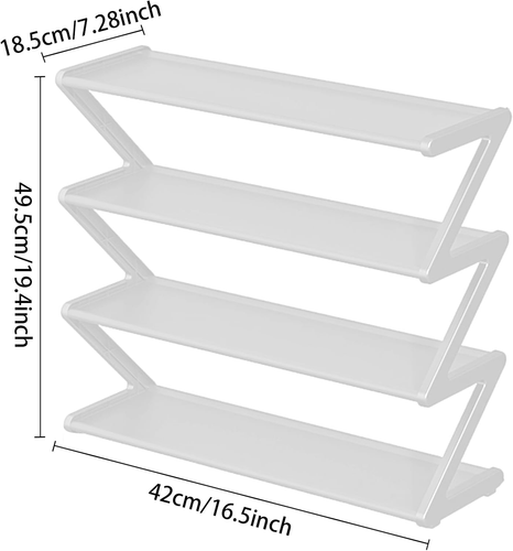 Scarpiera Angolare, Multi Livello Forma Di Z, Organizer per Scarpe Forma Di Z, S - Foto 4 di 12