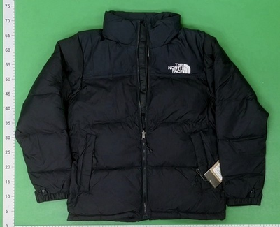 #ad The North Face Black Zip Puffer Jacket Stand Up Collar Logo Accent Men#x27;s S $60.00
