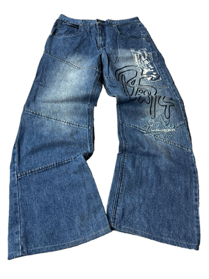 メンズ 00s archive super wide denim pants y2k
