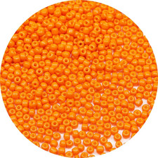 Orange Color 4mm Seed Beads About 1200pcs/100Grams in Bag, 6/0 Glass Craft Beads