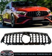 FOR MERCEDES A CLASS W177 V177 FACELIFT 2023+ GT STYLE GLOSS BLACK FRONT GRILLE