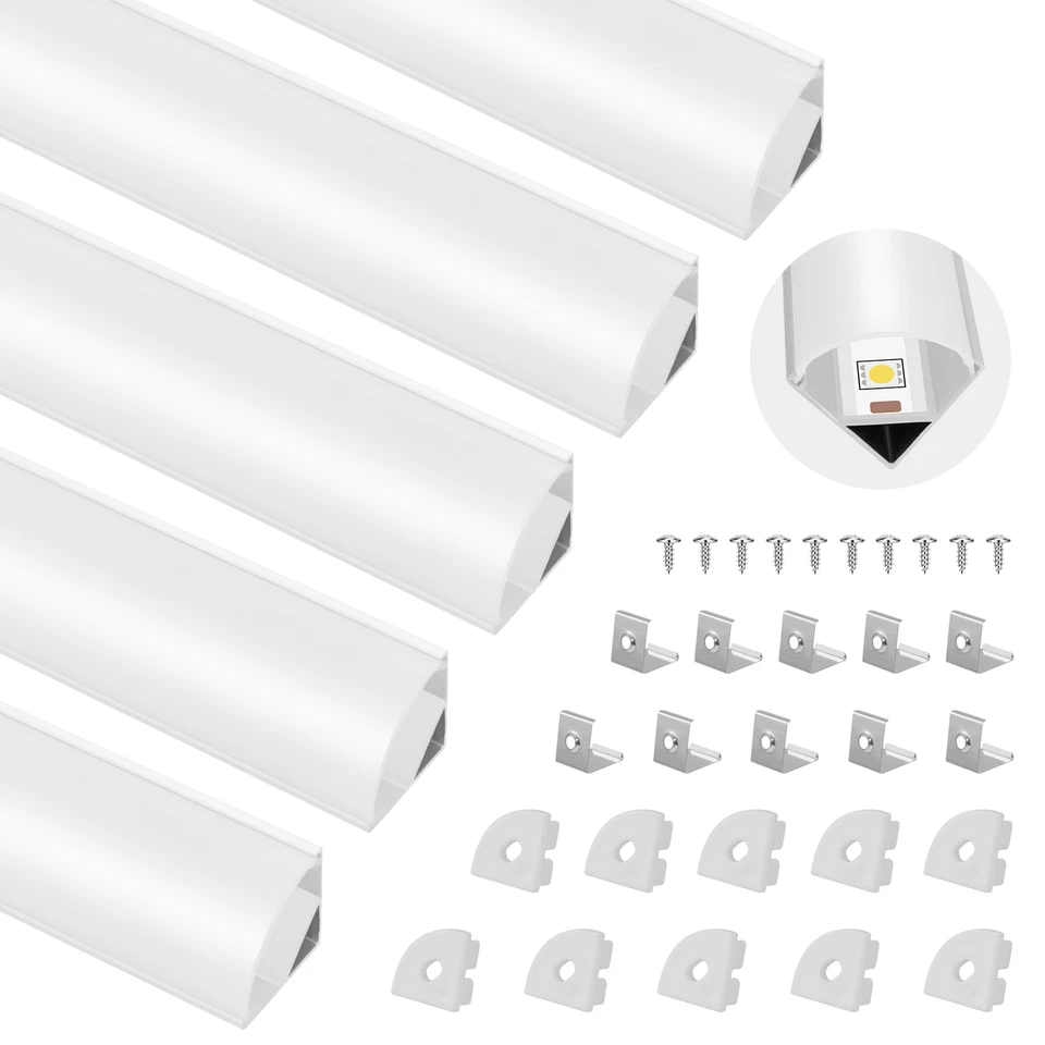 5-100M LED PROFIL ALUPROFIL ALU SCHIENE LEISTE PROFILE FÜR LED-STREIFEN ELOXIERT - Bild 2 von 4