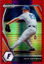 Jack Leftwich 2021 Prizm Draft Picks Baseball Red & Purple Hyper r #PDP197