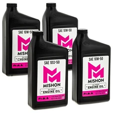MISHON Engine Oil 10W-50 Full Synthetic Motorcycle (4 Quarts)