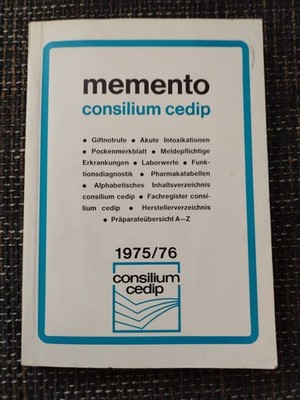 Memento Consilium Cedip 1975 / 76 RARE 4. Auflage 