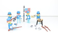 Playmobil Western 342 US Kavallerie Set - 5 Vintage Klicky Nothern Soldaten ! Selten!