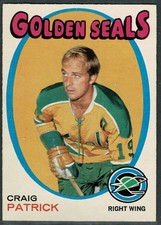 1971-72 O-Pee-Chee Craig Patrick #184 Rookie Card RC California Golden Seals. rookie card picture
