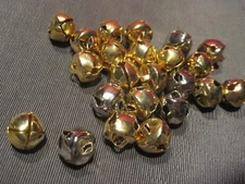 ** Vintage Round Brass Christmas Bells **  small 1/2 "     Lot of 20
