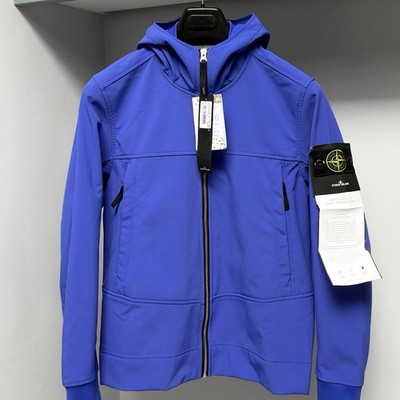 Stone Island Jacke Mantel Herren Small Blau Softshell-R e.dye Technology ptp19,5''