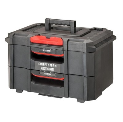 CRAFTSMAN TRADESTACK Trade Stack Tool Box Organizer 2 Drawer Unit CMST21404