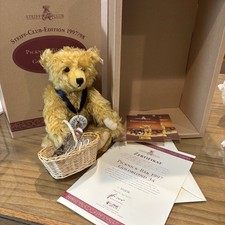 STEIFF Club Limited Edition 1997 Picnic Bear - Gold Mohair - 13.5" 420108 w/ COA