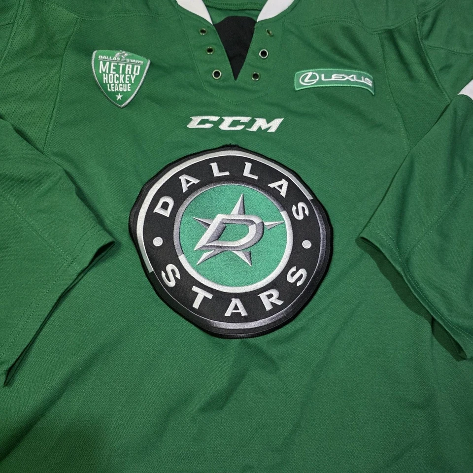 CCM Dallas Stars Metro Hockey League Jersey  Green Size Small Read Description - Image 3 of 4