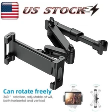 360° Car Back Seat Headrest Mount Tablet Holder for 4.7-12.9” iPad Phone Samsung