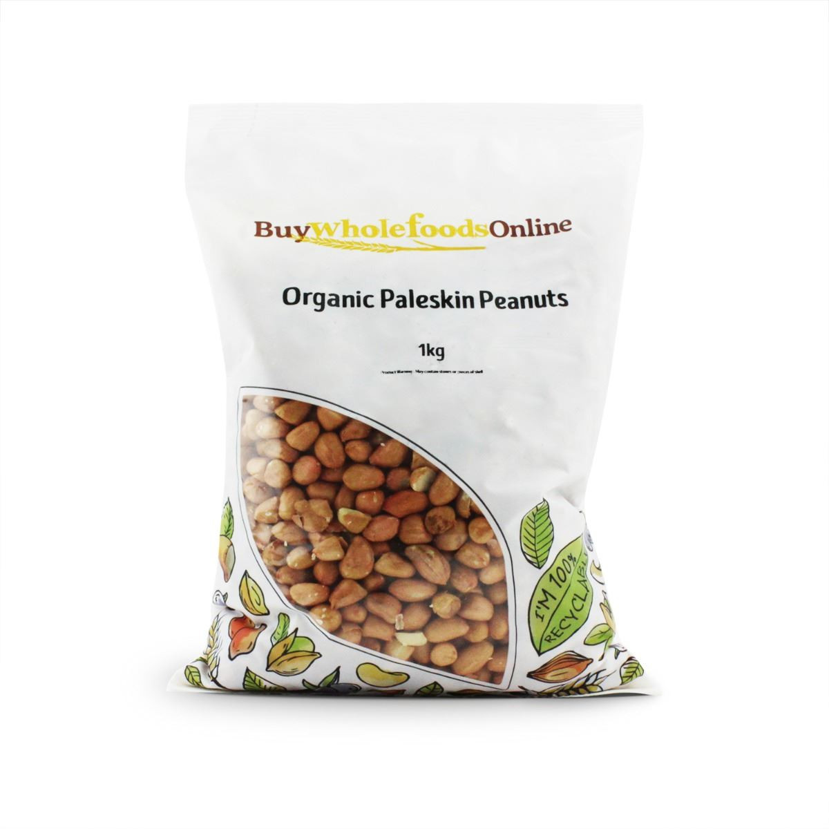 Organic Paleskin Peanuts 1kg | BWFO | Free UK Mainland P&P