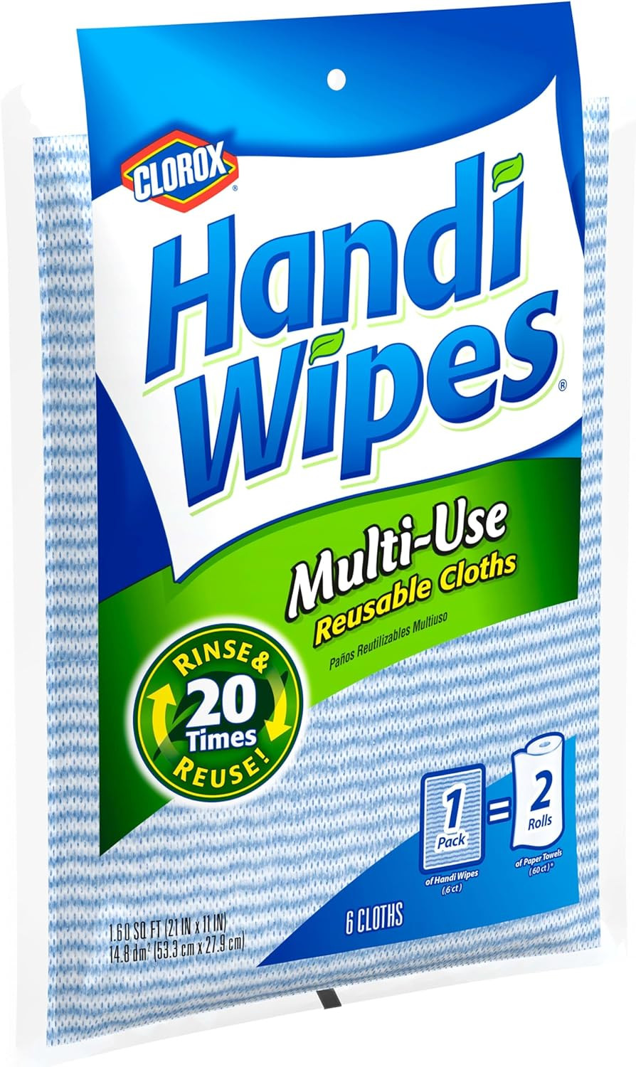 Clorox Handi Wipes Multi-Use Reusable Cloths 6 Count