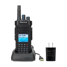 Retevis HD2 GPS Handheld Dual Band Ham Radio Bluetooth Two Way Radio & Adapter