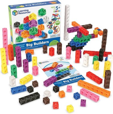 Learning Resources MathLink Cubes Big Builders - Set of 200 Cubes, Ages 5+,... 