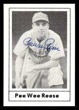 1978 Grand Slam Baseball #84 Pee Wee Reese Signed Autograph (no COA)