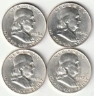 Franklin Halfs 54-D, 57-D, 58-D, 59-D *** Lot of 4 *** Hi-Grade Free US Shipping
