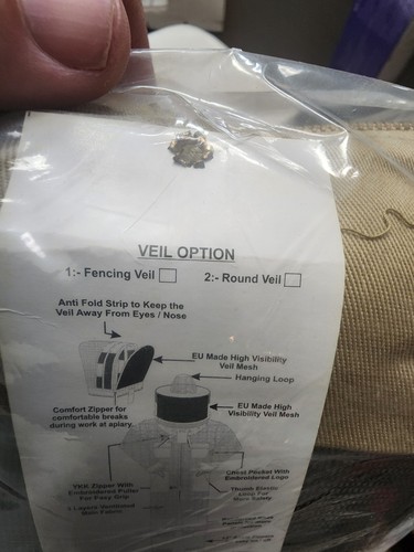Bee Suit Beekeeper Ventilated Mesh Beekeeping round veil Gloves bee keeper L - Picture 11 of 13