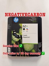 Genuine HP 62XL 2-PACK Black  Tri-Color Ink Cartridges F6U02BN 2026-2027