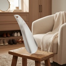 Effortless Shoe Assistance with 6-Inch Stainless Steel Shoe Horn for All Ages