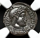 ROMAN EMPIRE. Constantine II, AD 337-340. Æ Nummus, Soliders, NGC AU