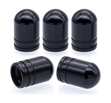 5PCS Bullet Style Tire Valve Stem Caps, Aluminum Air Caps Cover, with Rubber ...
