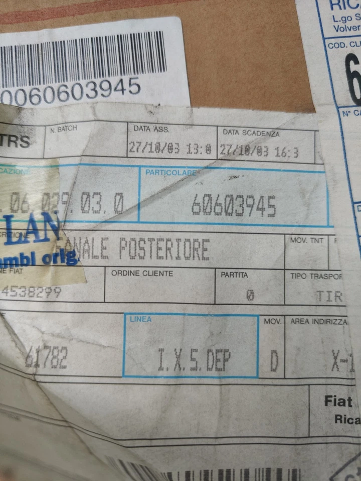 FANALE STOP POSTERIORE SX ORIGINALE ALFA ROMEO 146 COD. 60603945 - Immagine 3 di 4