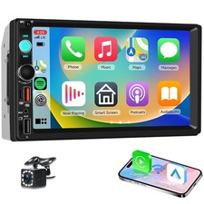 7" Double 2 Din Car Stereo Radio with Apple Carplay  Android Auto BT MP5 Player