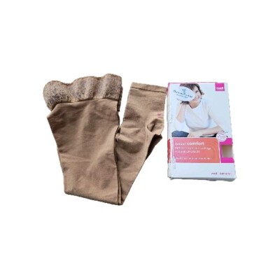 Mediven Compression Stockings Natural Sz VI 30-40 49706 Thigh Lace Band Open Toe