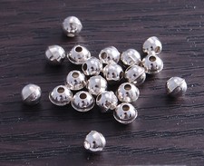 Sterling Silver Bench Made Beads 5mm pack of 10 beads DB4A