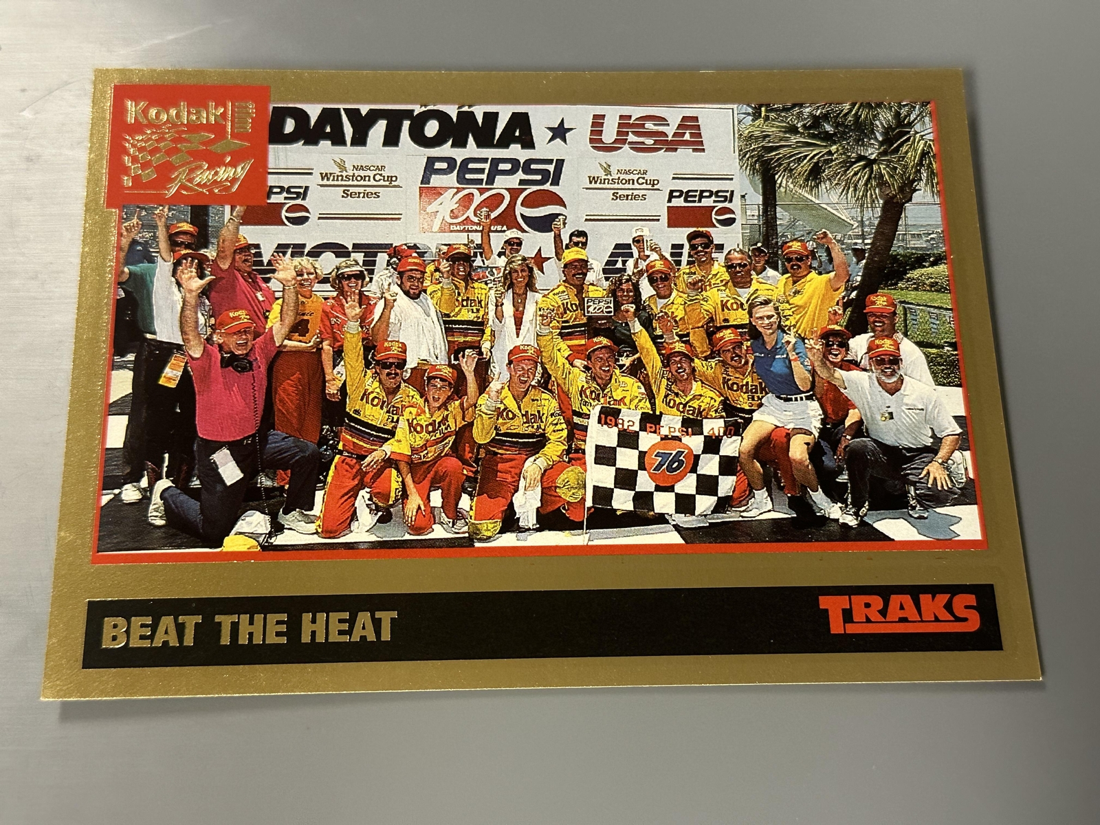 1993 Traks Kodak Ernie Irvan #3 Ernie Irvan w/Crew Jumbo Promos