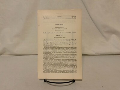 Antique 1902 Government Report Jacob Smith Co. G 107th Ohio Vol.