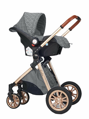 3 in 1 Kombi-Kinderwagen Buggy Reisebuggy inkl. Auto- Babyschale Casiloo  Grau | eBay.de