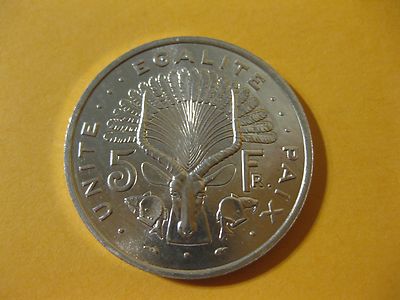 1991 Djibouti 5 Francs  Giant Eland super coin large animal coin ebayship