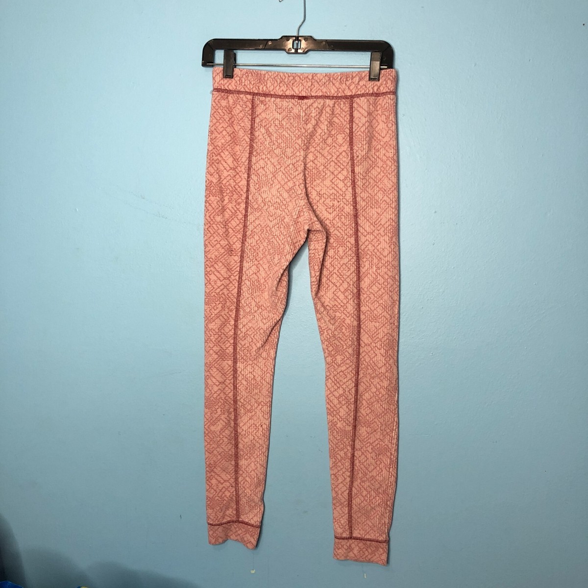 Spyder Pants Womens Medium Pink Jogger Thermal Waffle Knit