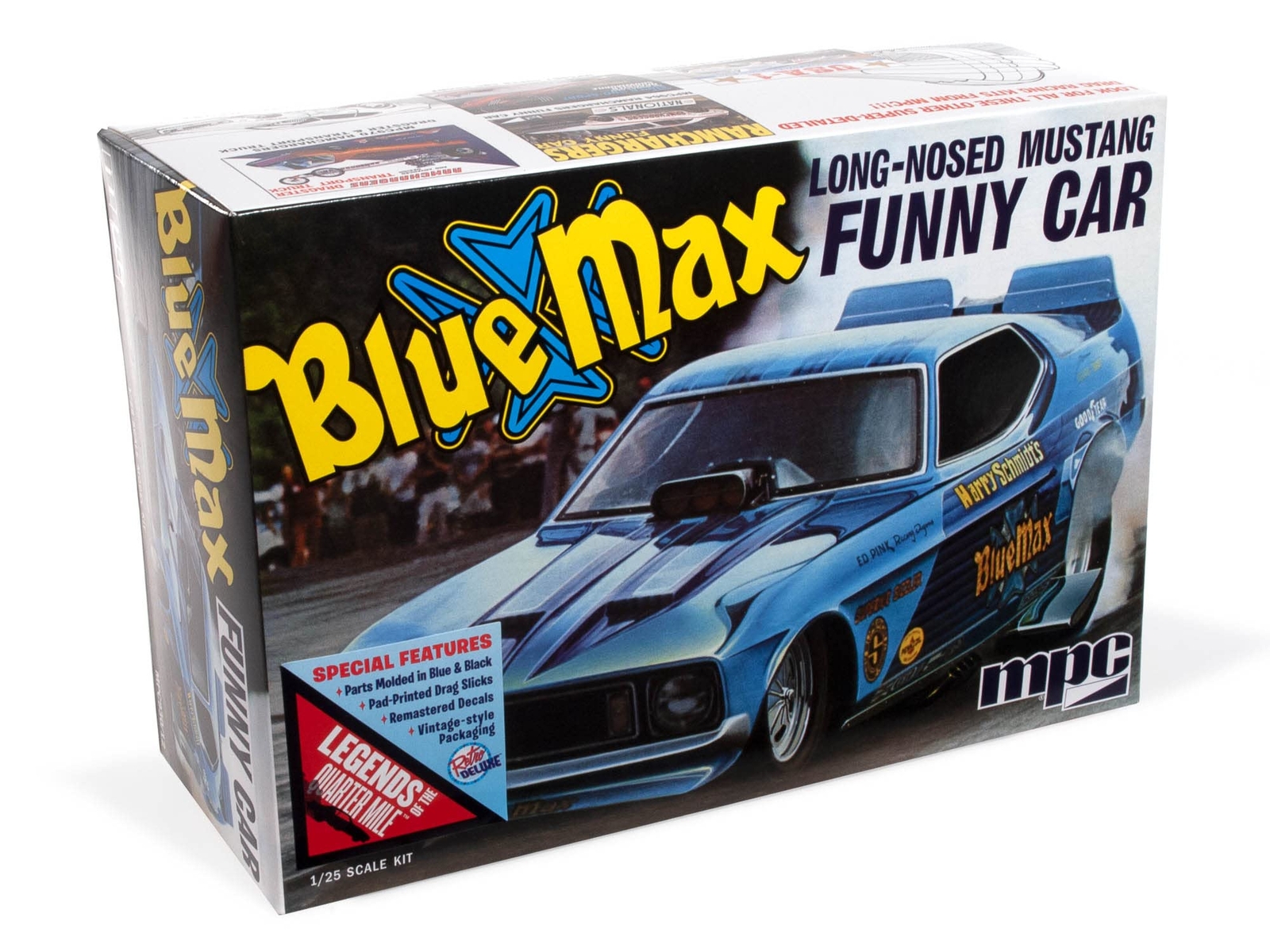 CPM MPC MPC930/12 1/25 Blue Max long nose mustang Model kit, Multicoloured