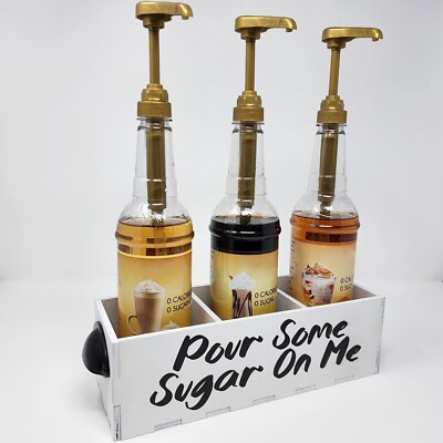 Pour Some Sugar On Me Coffee Organizer Syrup Creamer Kitchen Accessories New